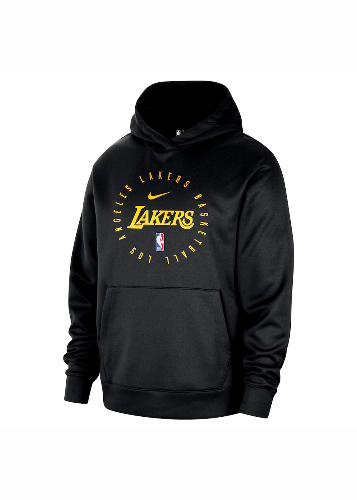 Men's Los Angeles Lakers Nike Black 2024/25 Spotlight On-Court Practice Performance Pullover Hoodie